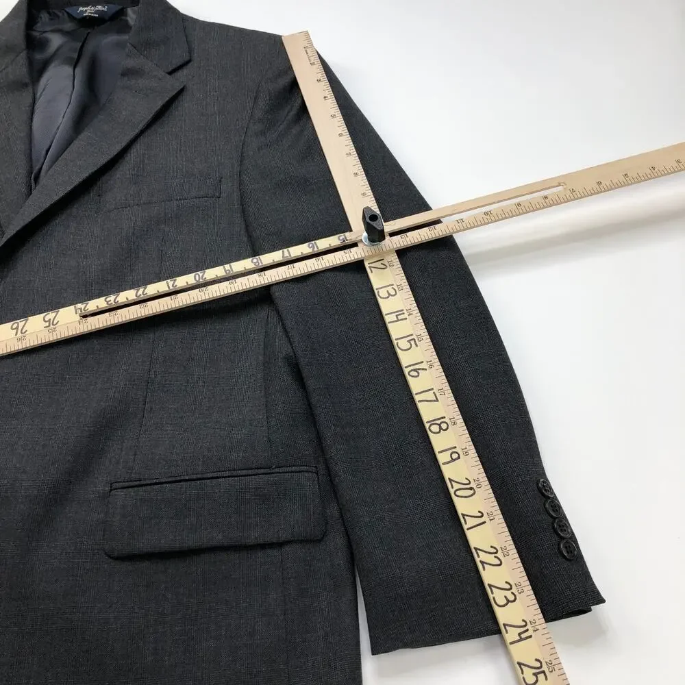 Joseph & Feiss Gold NO TAG 44 Glen Plaid Blazer Suit Sport Coat Jacket Gray
